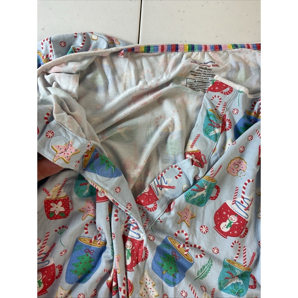 Magnetic Me Holiday Blue Sleep Pajama Set Women size M CHristmas modal lounge - Picture 6 of 12